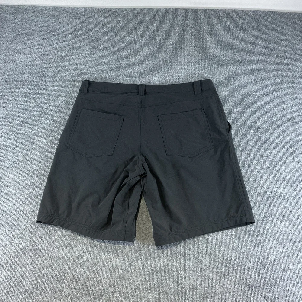 The North Face Mens Hiking Shorts 34 Black Stretch ZipPocket Outdoor Performance